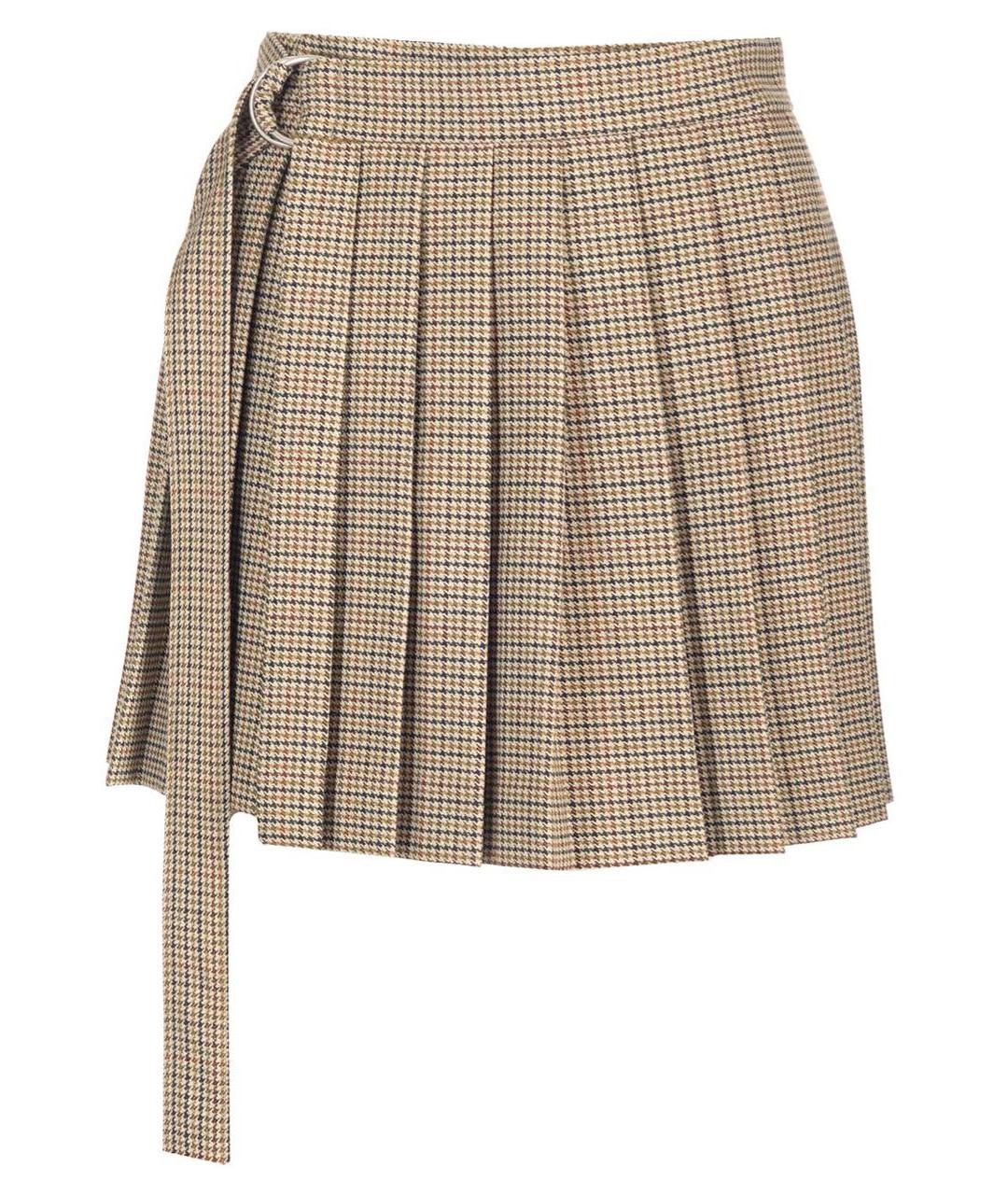 Ami Paris Бежевая хлопковая юбка мини, фото 4