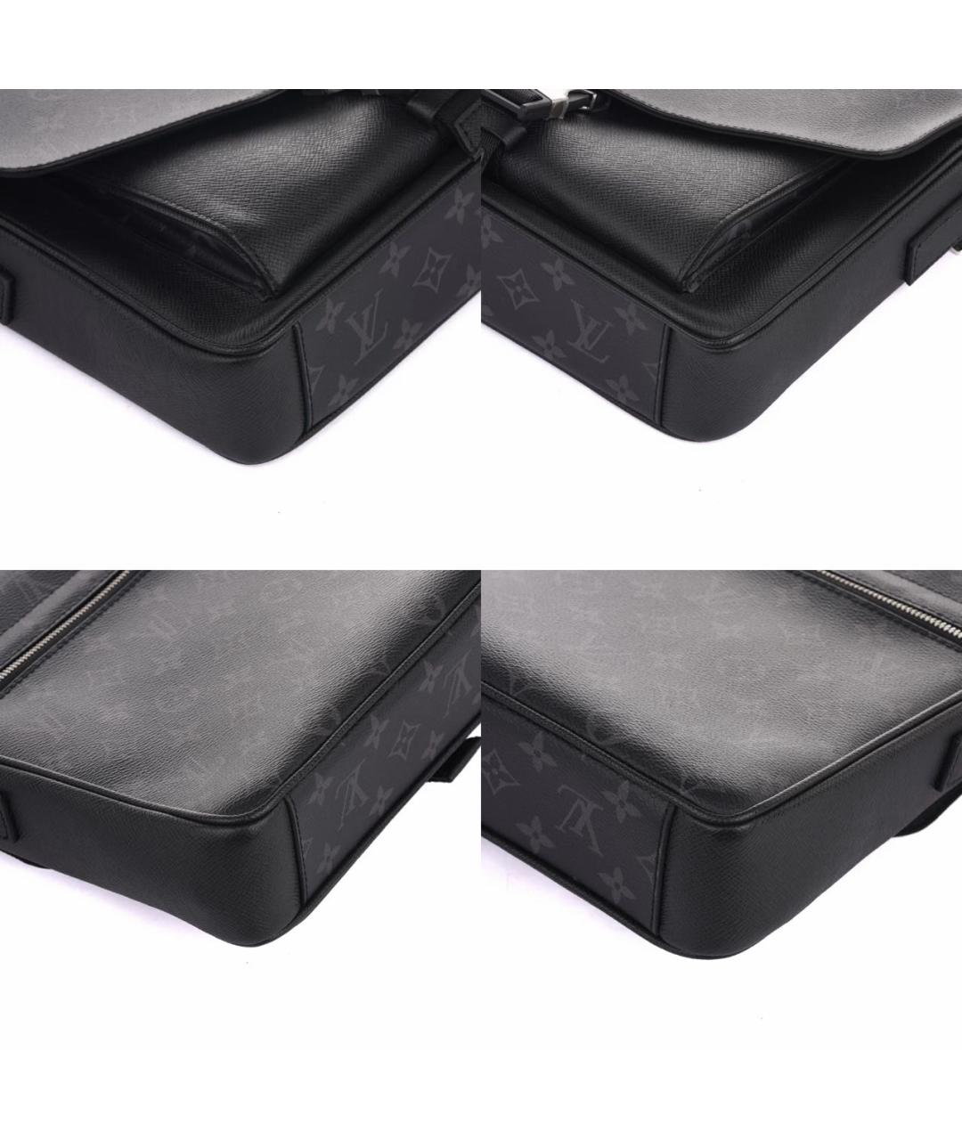 LOUIS VUITTON Черная кожаная сумка на плечо, фото 8