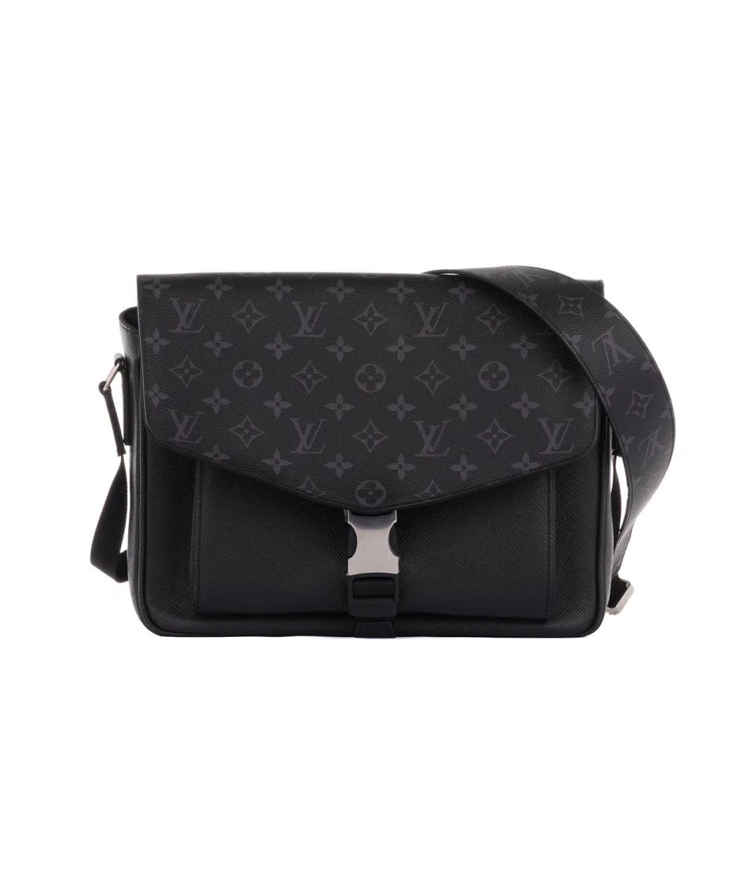 LOUIS VUITTON Черная кожаная сумка на плечо, фото 1