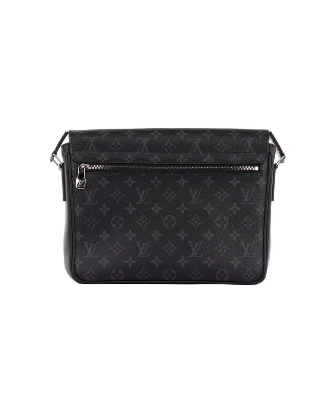 LOUIS VUITTON Черная кожаная сумка на плечо, фото 3