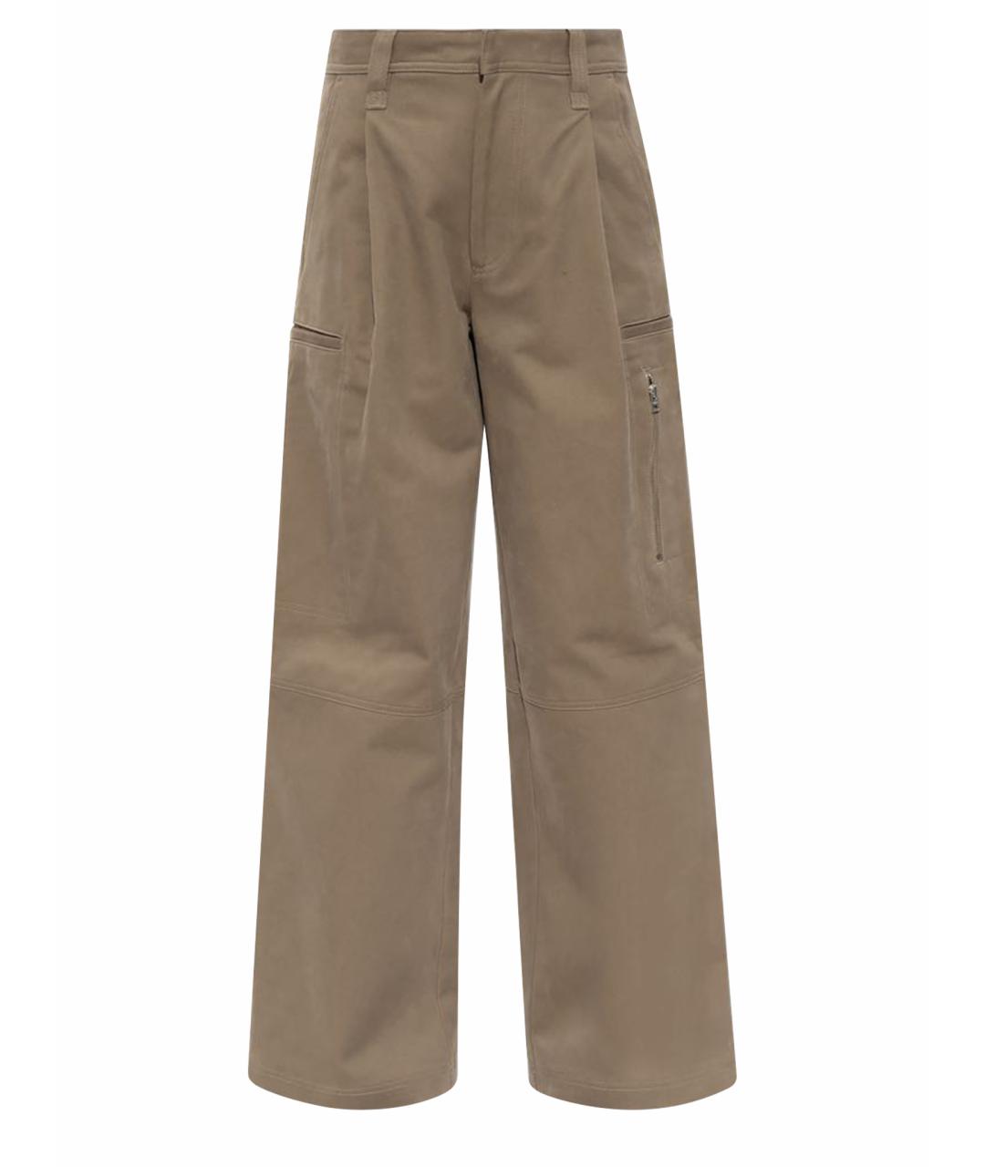 Ami Paris Хаки хлопковые брюки широкие, фото 1