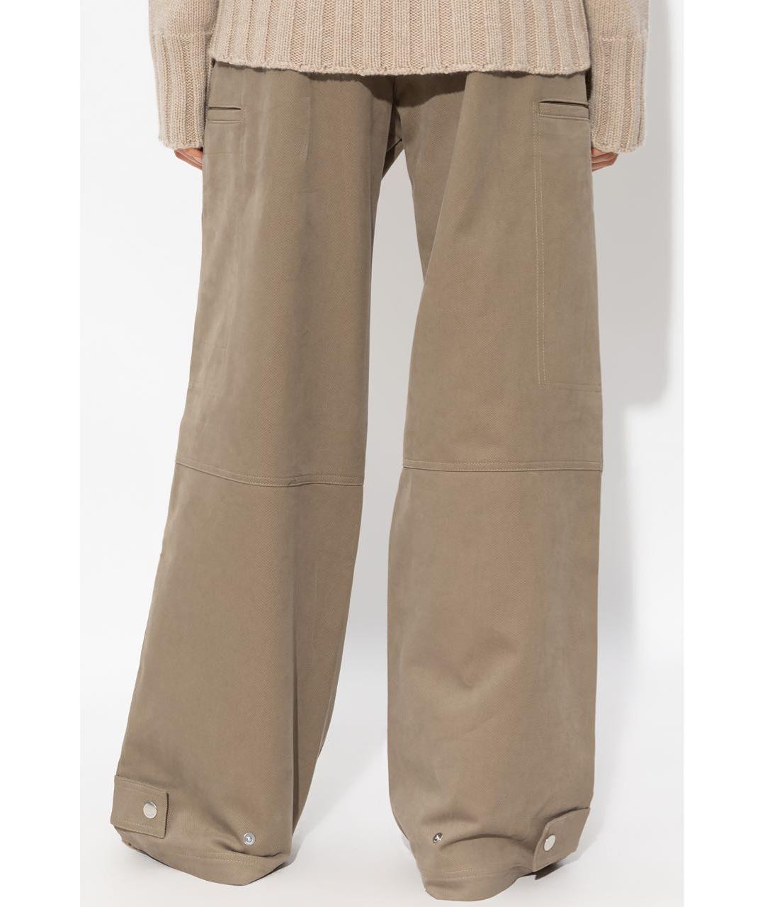 Ami Paris Хаки хлопковые брюки широкие, фото 3