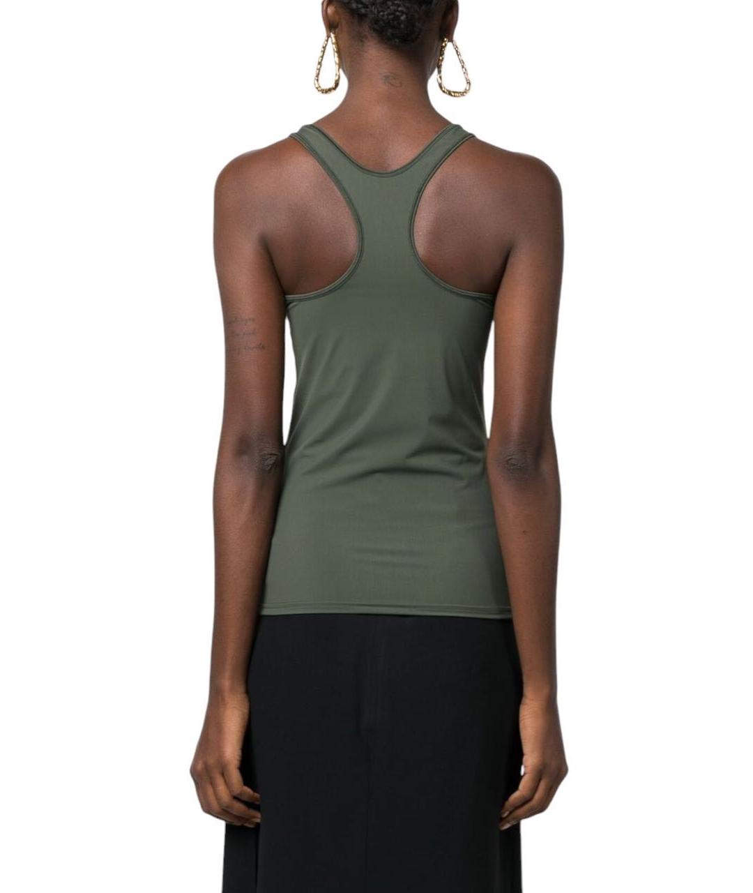 JIL SANDER Зеленая полиамидовая майка, фото 4