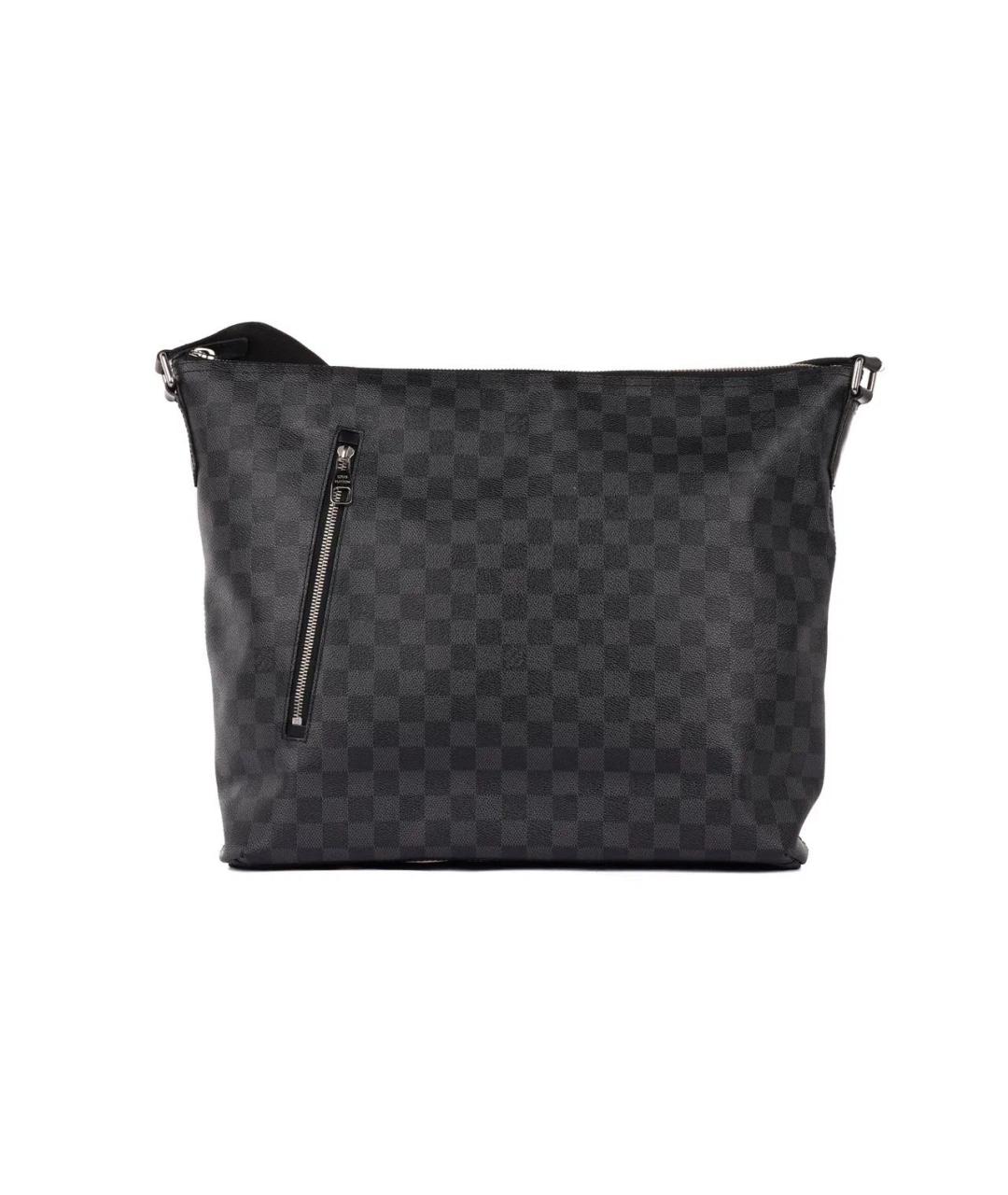 LOUIS VUITTON Черная кожаная сумка на плечо, фото 3