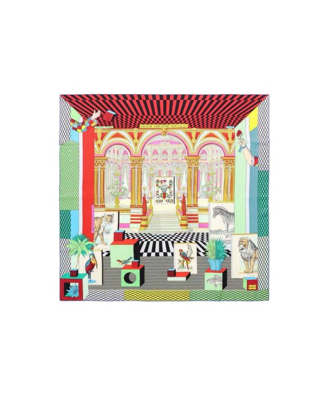 HERMES Мульти хлопковый платок, фото 5