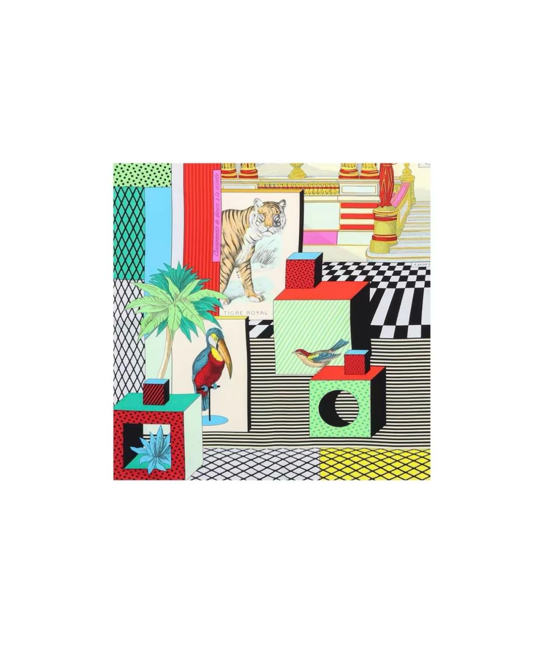 HERMES Мульти хлопковый платок, фото 2