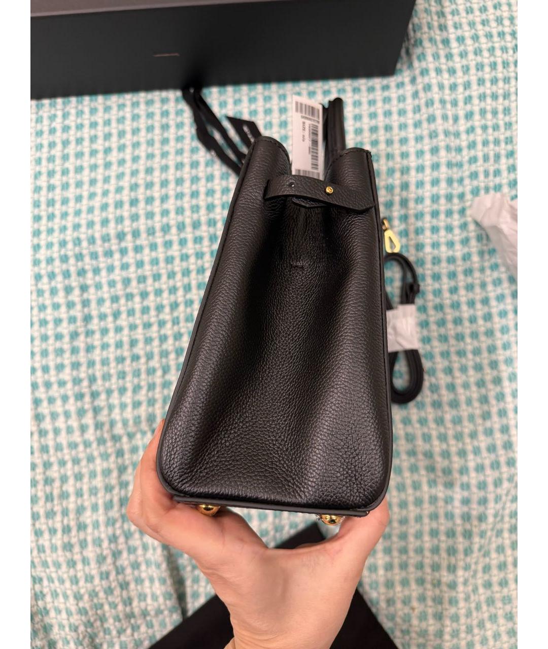 DEMELLIER Черная кожаная сумка с короткими ручками, фото 4