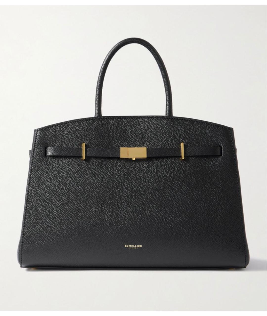 DEMELLIER Черная кожаная сумка с короткими ручками, фото 8