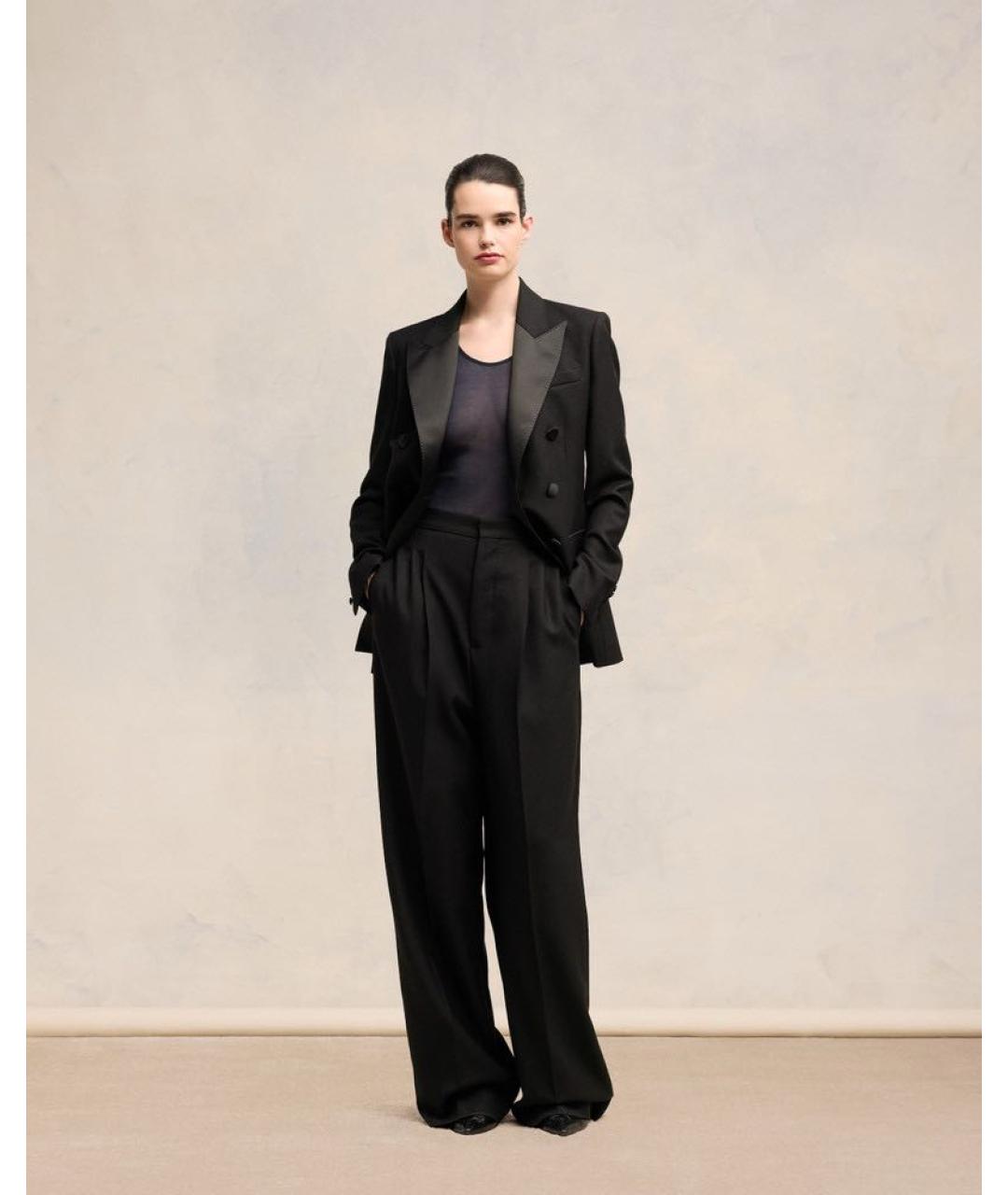 Ami Paris Черные брюки широкие, фото 2