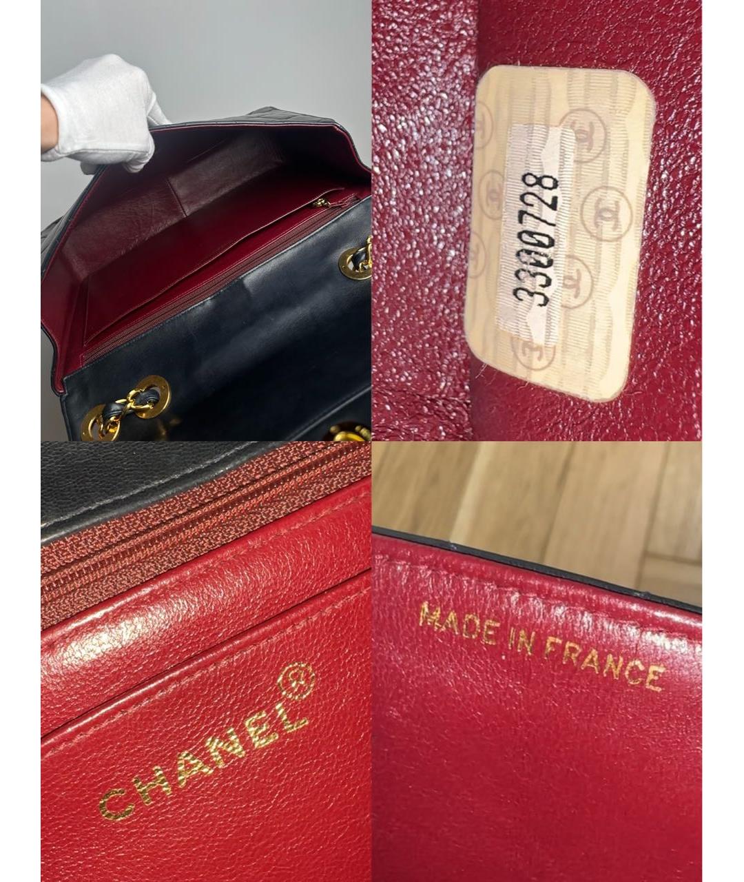 CHANEL Черная кожаная сумка через плечо, фото 8