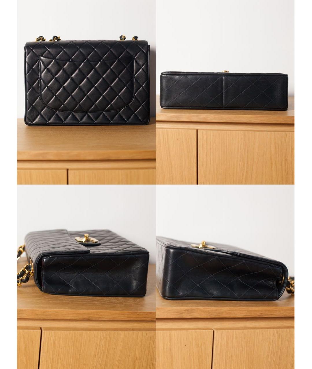 CHANEL Черная кожаная сумка через плечо, фото 6