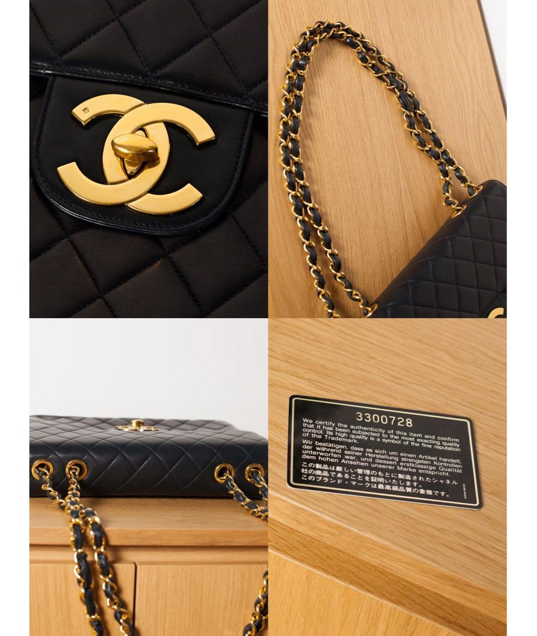 CHANEL Черная кожаная сумка через плечо, фото 7
