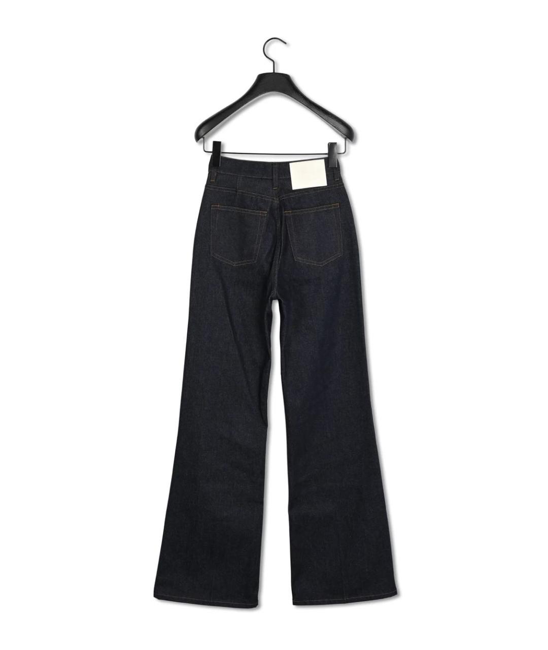 Ami Paris Темно-синие хлопковые прямые джинсы, фото 2