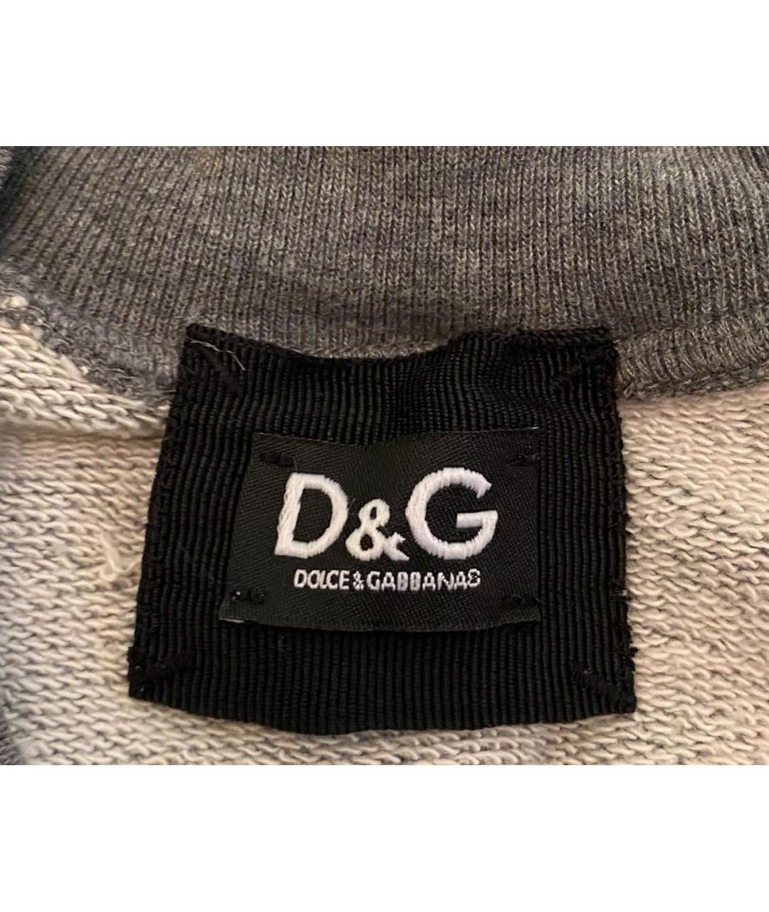 DOLCE&GABBANA Серое хлопковое повседневное платье, фото 5