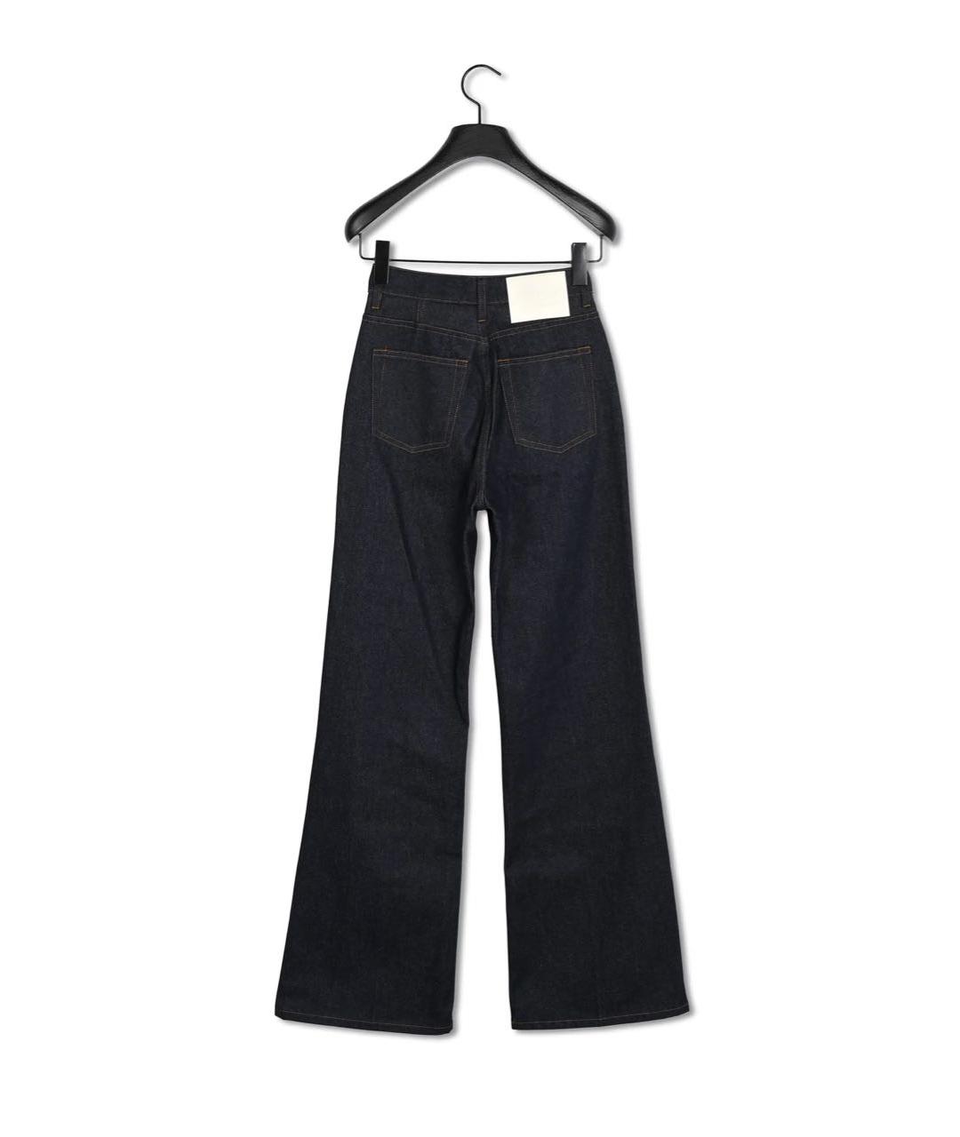 Ami Paris Темно-синие хлопковые прямые джинсы, фото 2