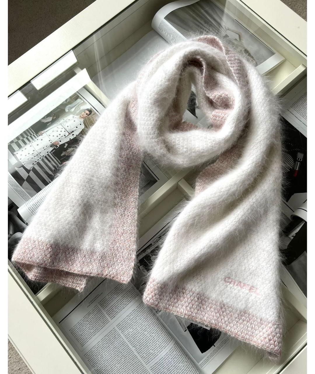 CHANEL Бежевый шарф, фото 3