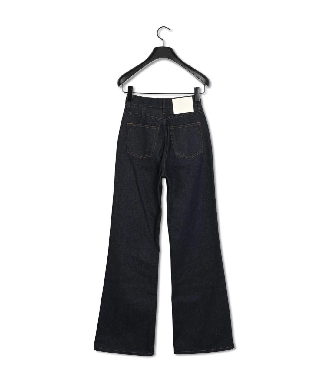 Ami Paris Темно-синие хлопковые прямые джинсы, фото 2