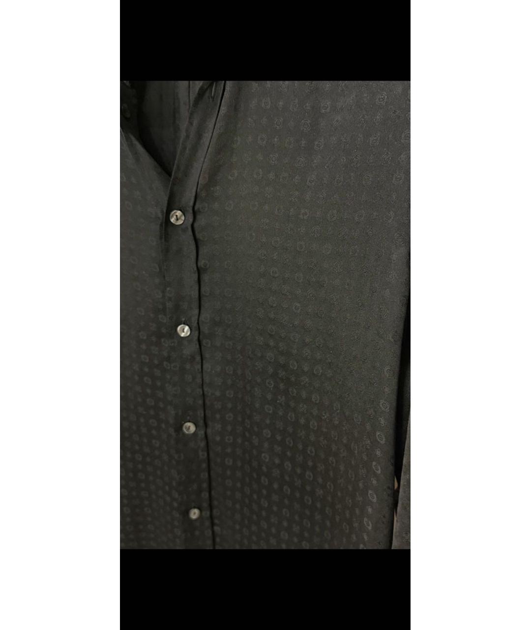 DOLCE&GABBANA Черная шелковая классическая рубашка, фото 3