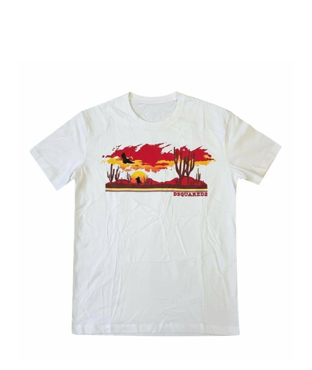 DSQUARED2 Белая хлопковая футболка, фото 1