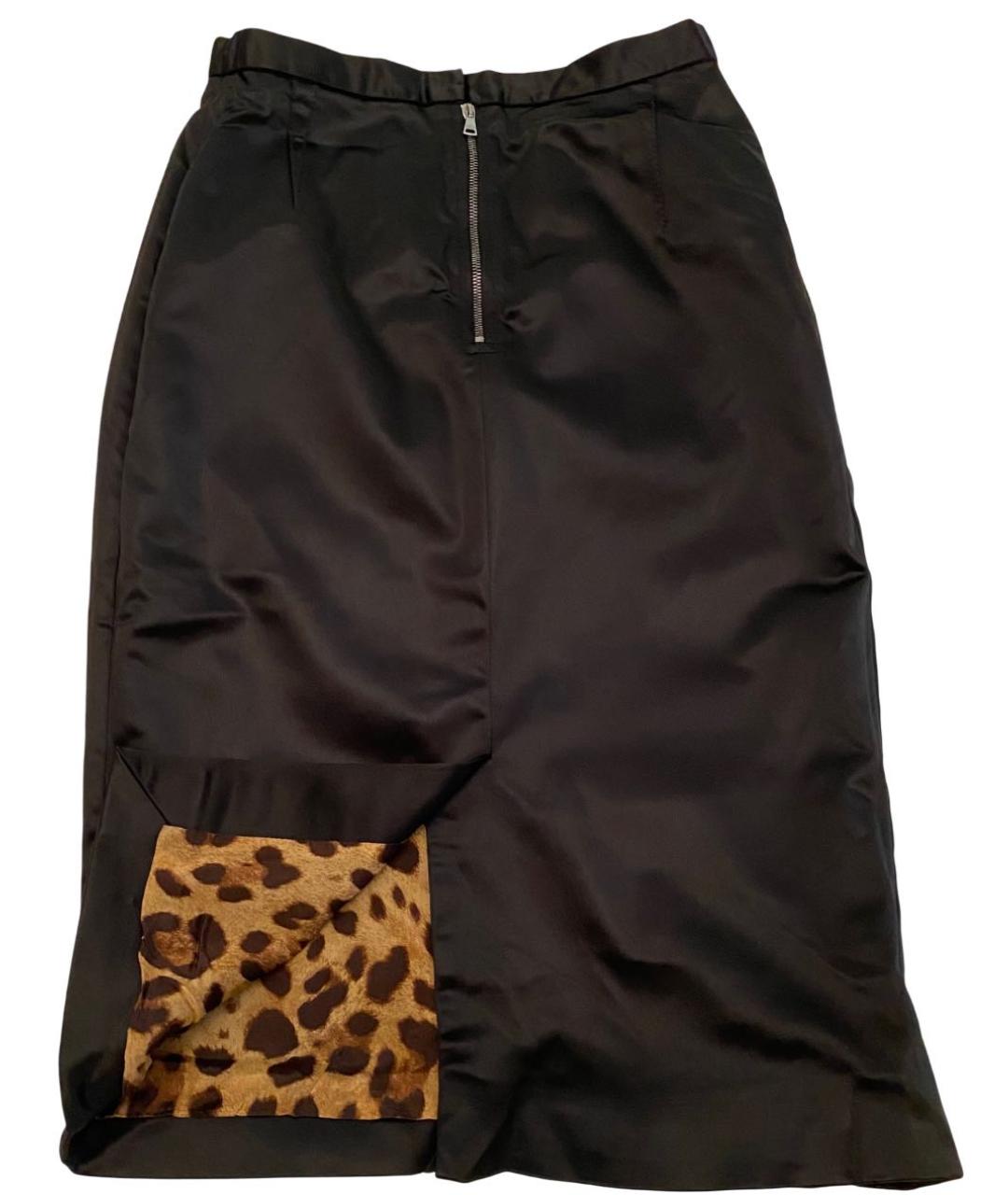 DOLCE&GABBANA Черная юбка мини, фото 4