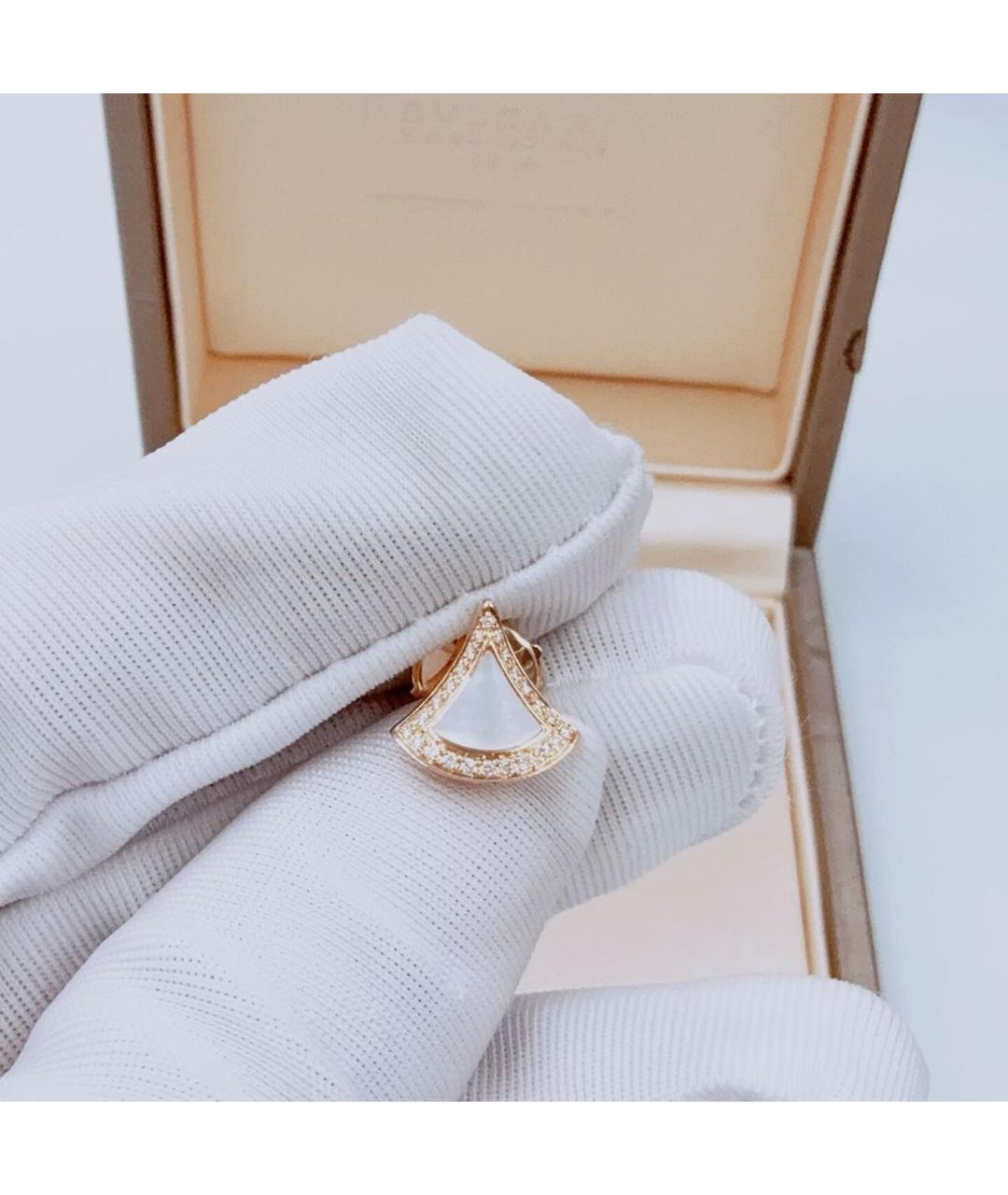 BVLGARI Белые серьги из розового золота, фото 5