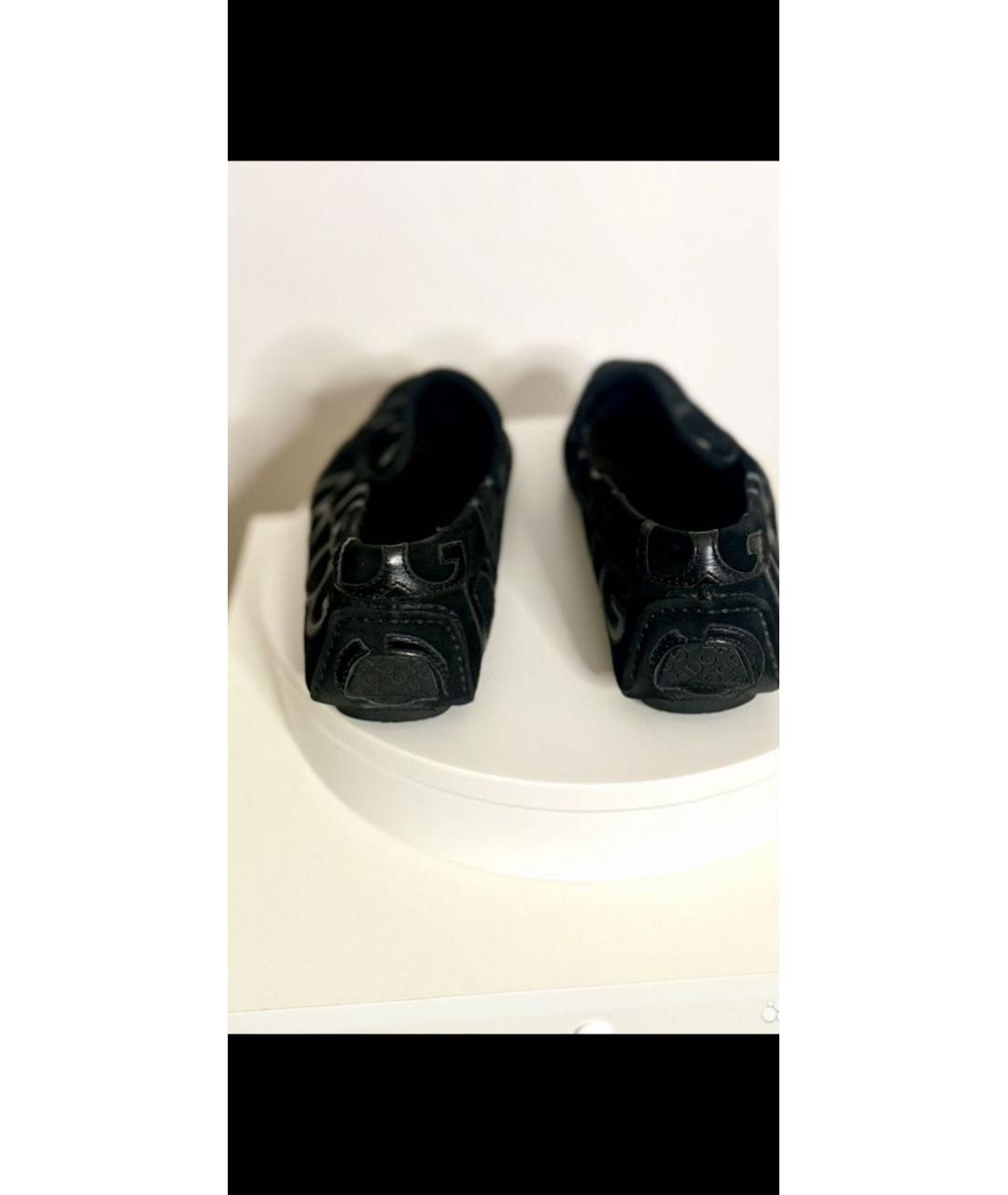 DOLCE&GABBANA Черные замшевые мокасины, фото 4