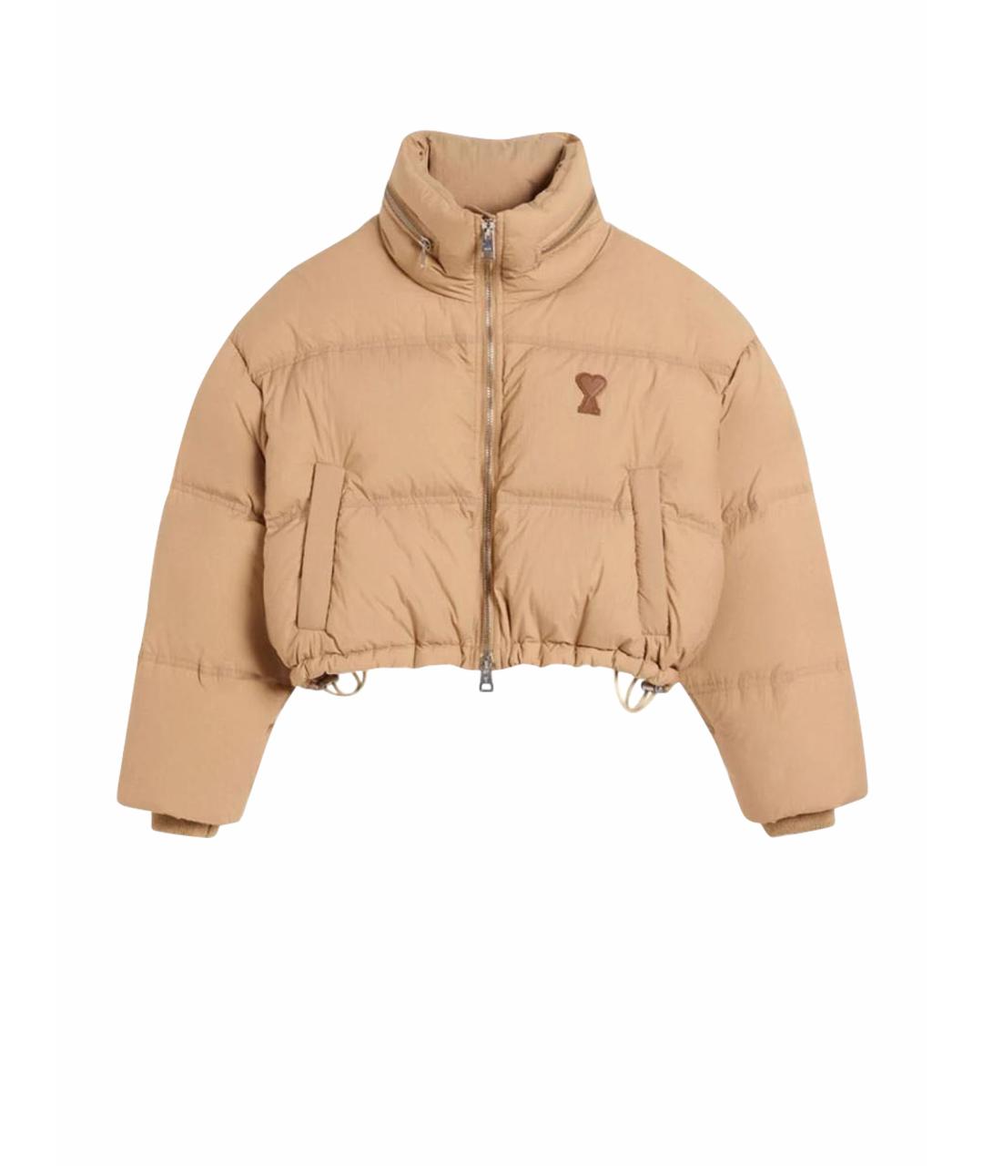 Ami Paris Бежевая полиамидовая куртка, фото 1