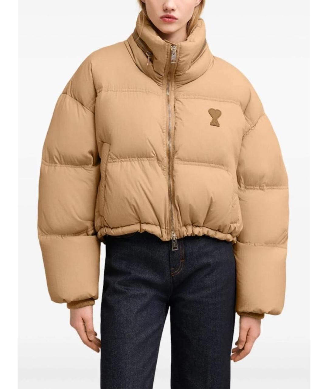Ami Paris Бежевая полиамидовая куртка, фото 2