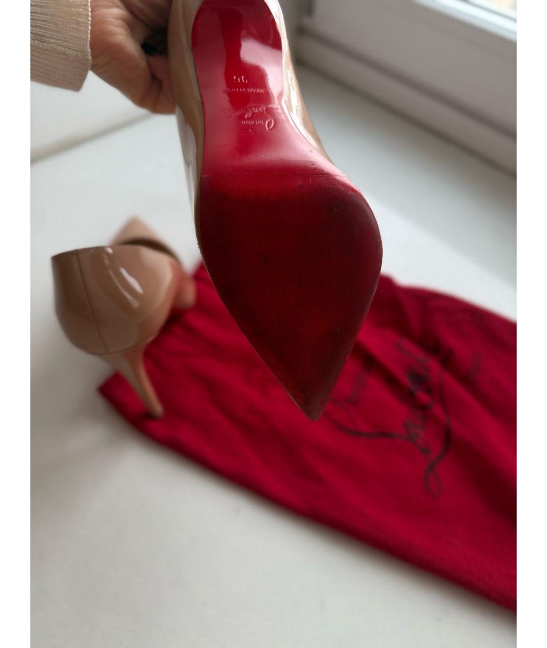 CHRISTIAN LOUBOUTIN Бежевые туфли, фото 4