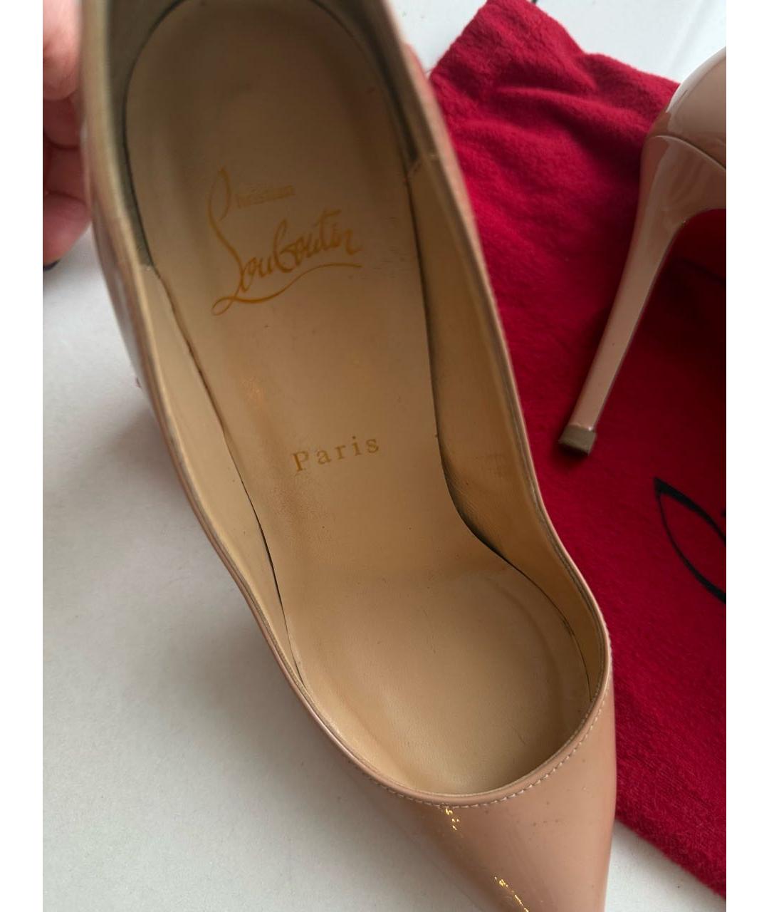 CHRISTIAN LOUBOUTIN Бежевые туфли, фото 3