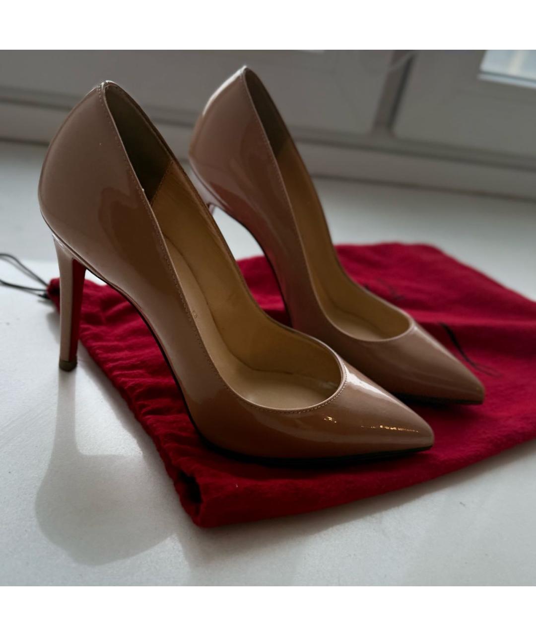 CHRISTIAN LOUBOUTIN Бежевые туфли, фото 6