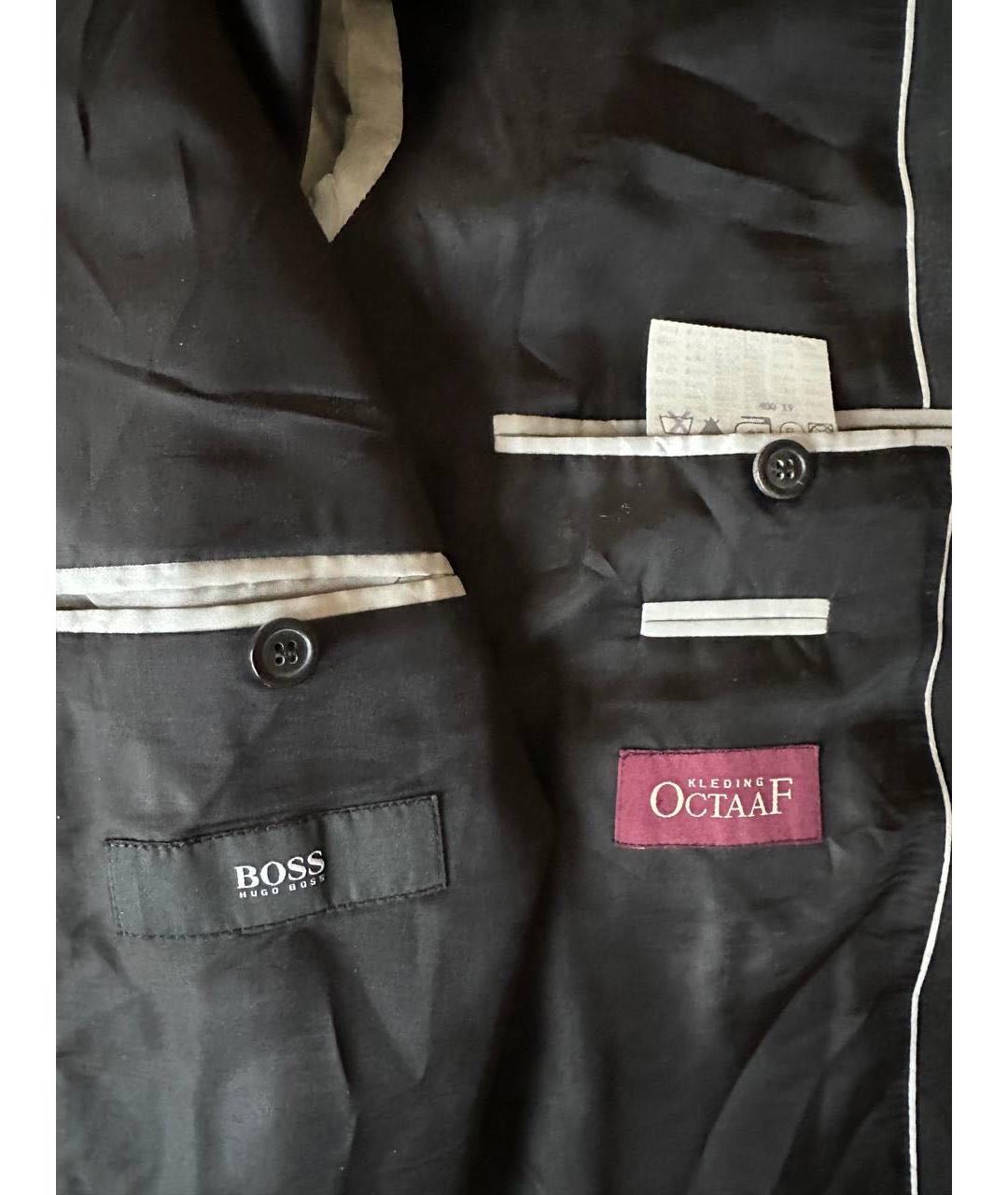 HUGO BOSS Серый шерстяной пиджак, фото 4