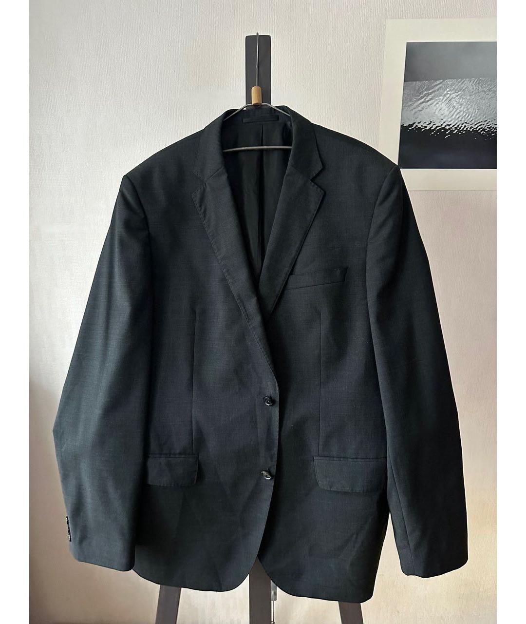 HUGO BOSS Серый шерстяной пиджак, фото 8