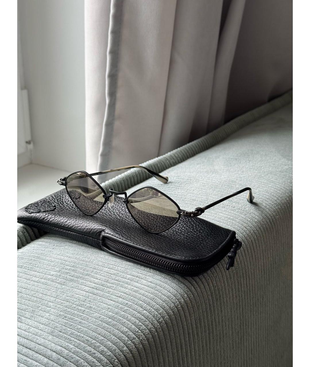 CHROME HEARTS Черные металлические солнцезащитные очки, фото 9