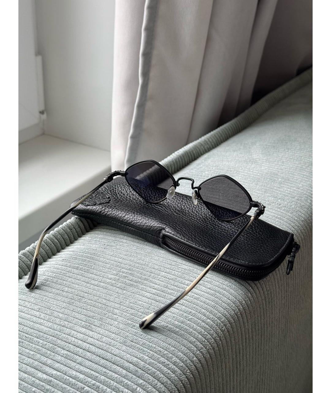 CHROME HEARTS Черные металлические солнцезащитные очки, фото 2