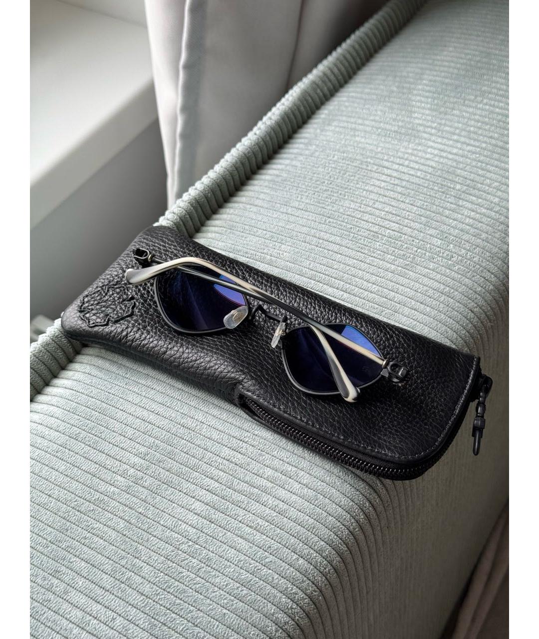 CHROME HEARTS Черные металлические солнцезащитные очки, фото 3