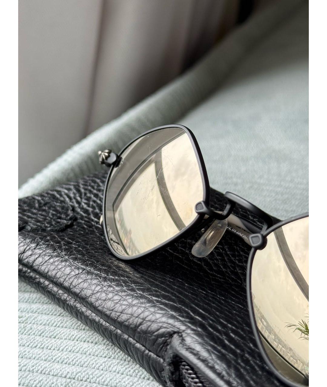 CHROME HEARTS Черные металлические солнцезащитные очки, фото 5