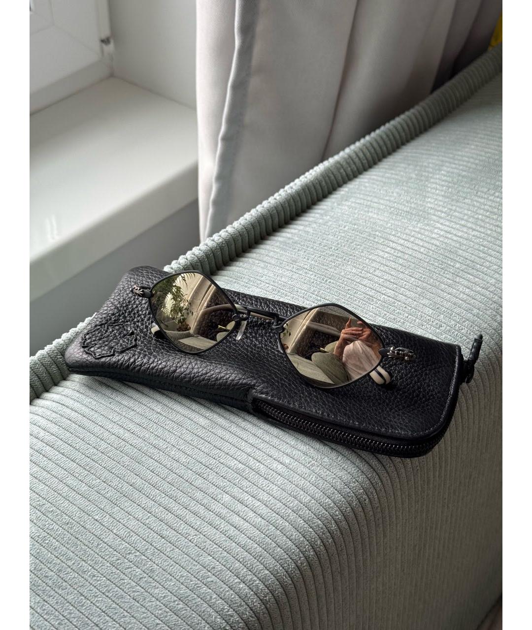 CHROME HEARTS Черные металлические солнцезащитные очки, фото 6