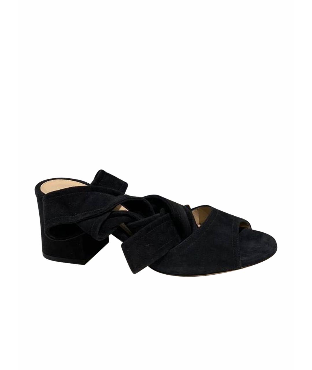 GIANVITO ROSSI Черные замшевые босоножки, фото 1