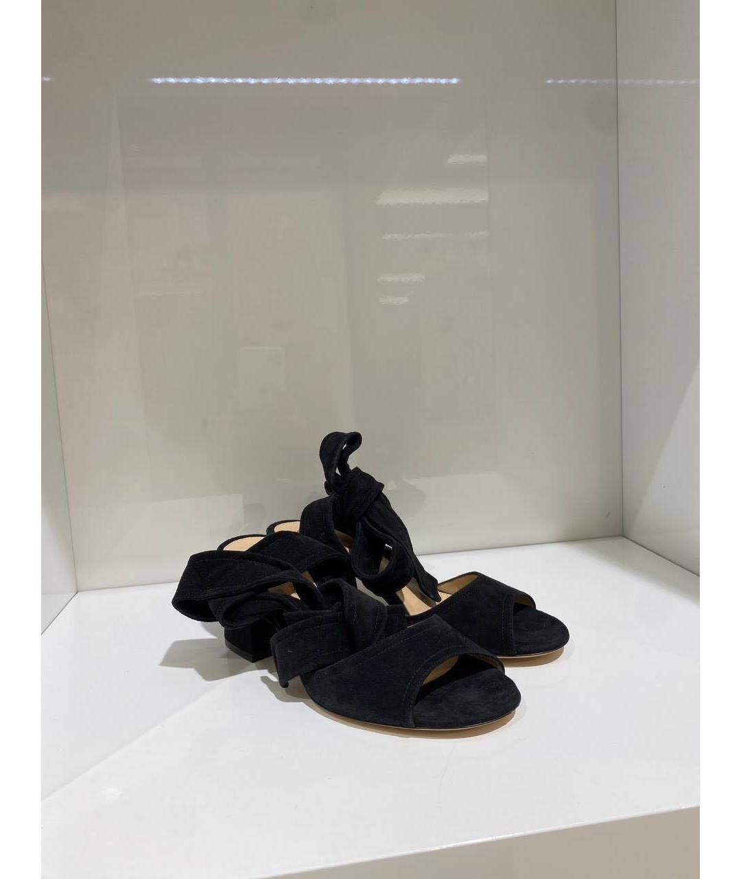 GIANVITO ROSSI Черные замшевые босоножки, фото 2