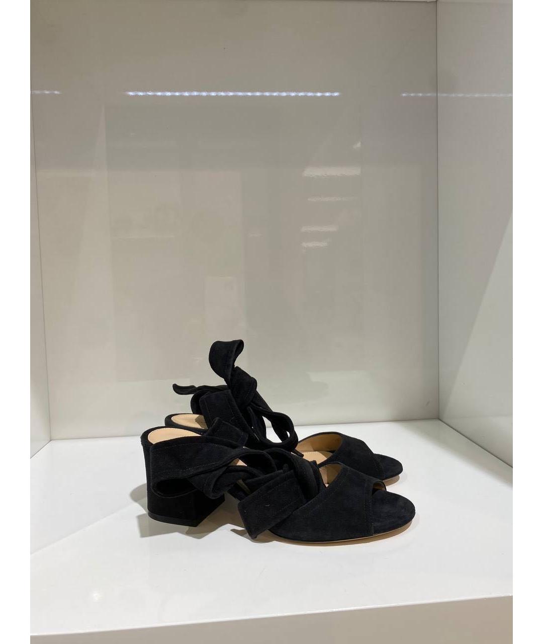 GIANVITO ROSSI Черные замшевые босоножки, фото 4