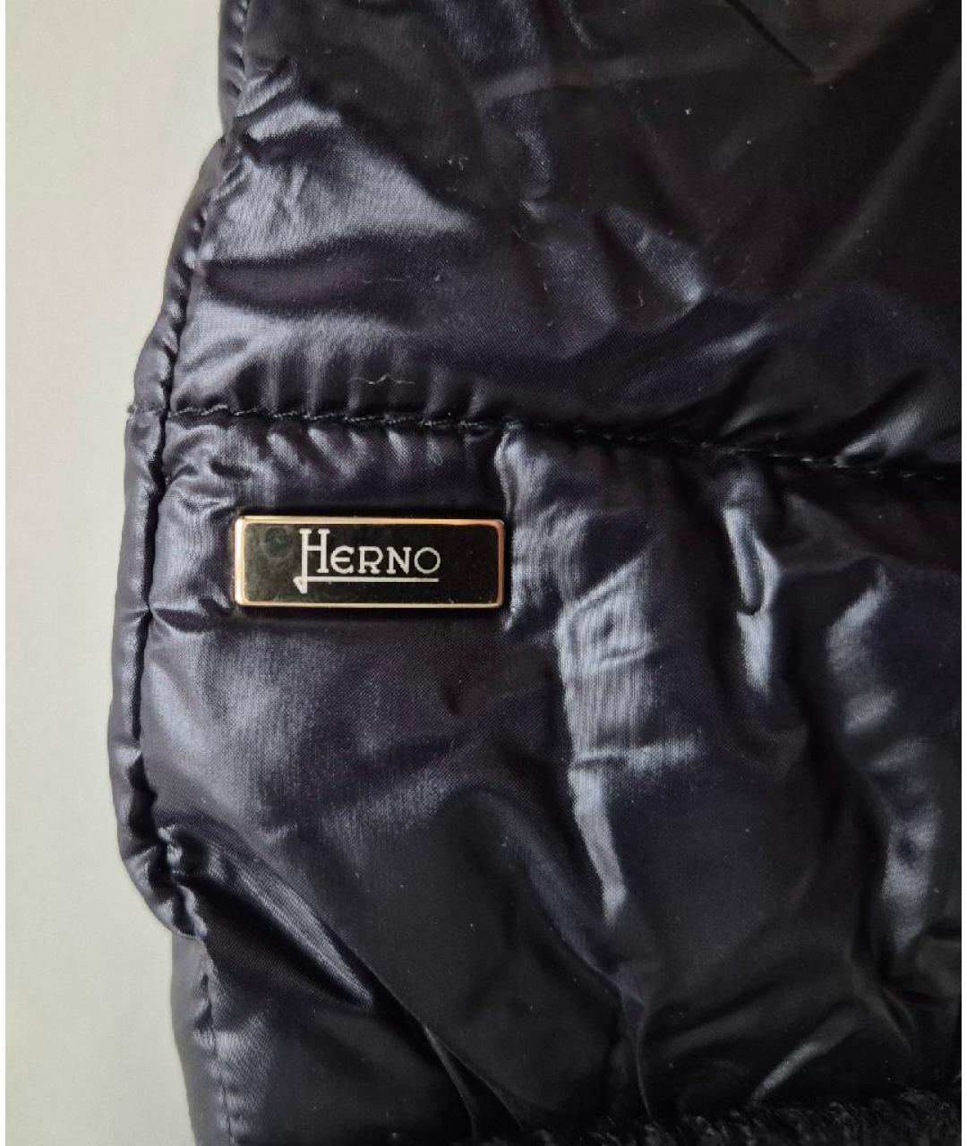 HERNO Черная синтетическая шапка, фото 3