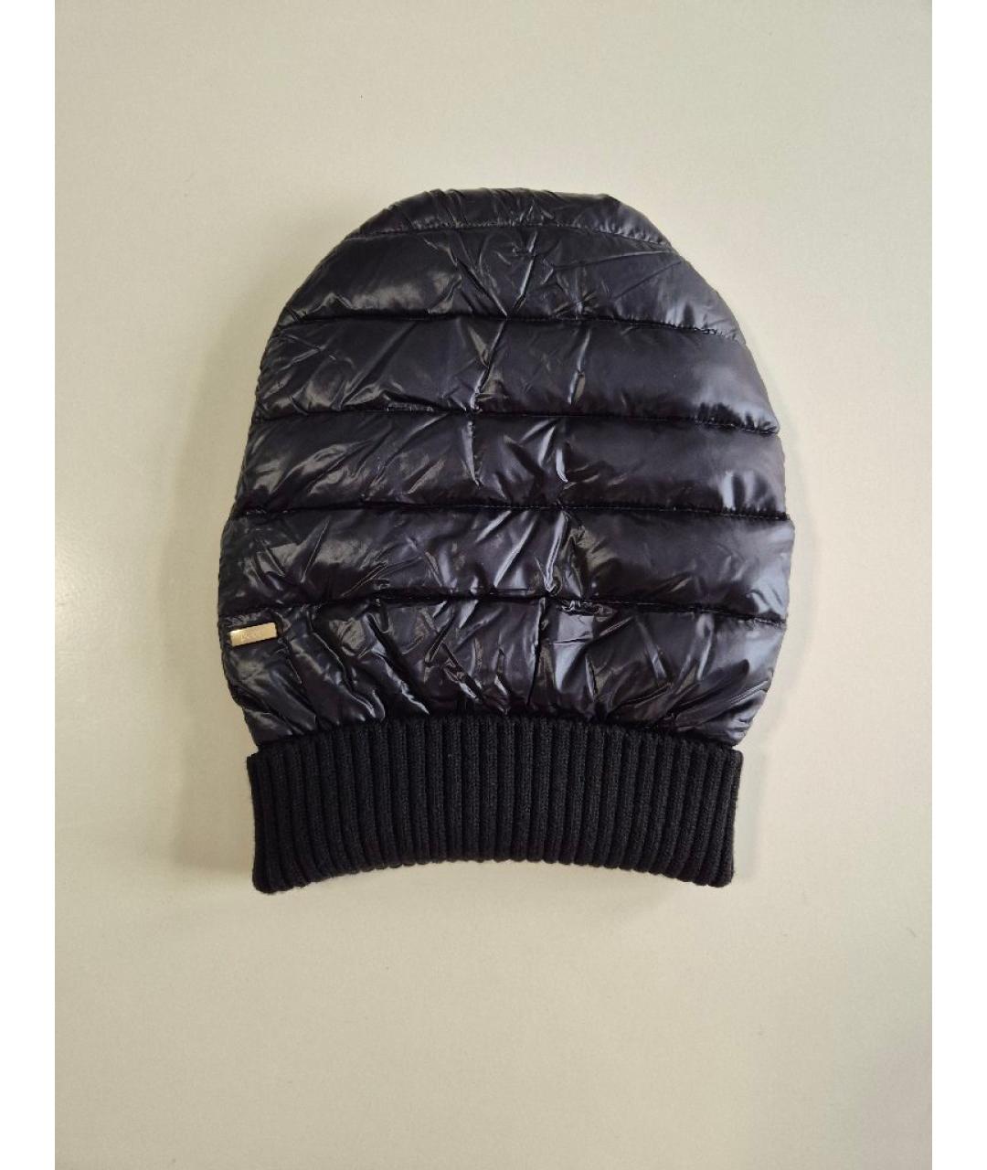 HERNO Черная синтетическая шапка, фото 2