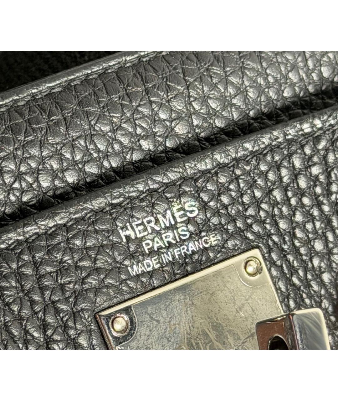 HERMES Черная кожаная сумка на плечо, фото 6