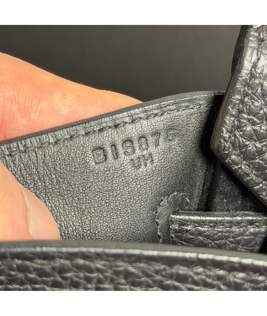 HERMES Черная кожаная сумка на плечо, фото 5