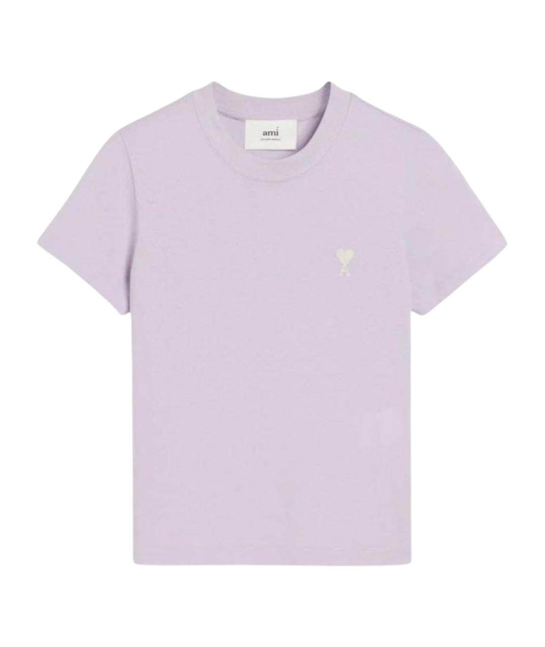 Ami Paris Фиолетовая хлопковая футболка, фото 1