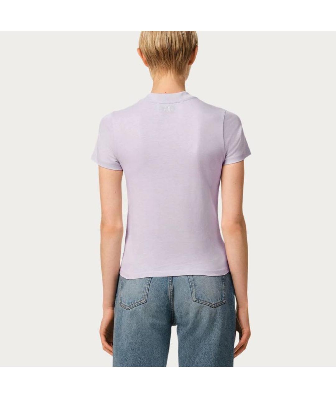Ami Paris Фиолетовая хлопковая футболка, фото 3