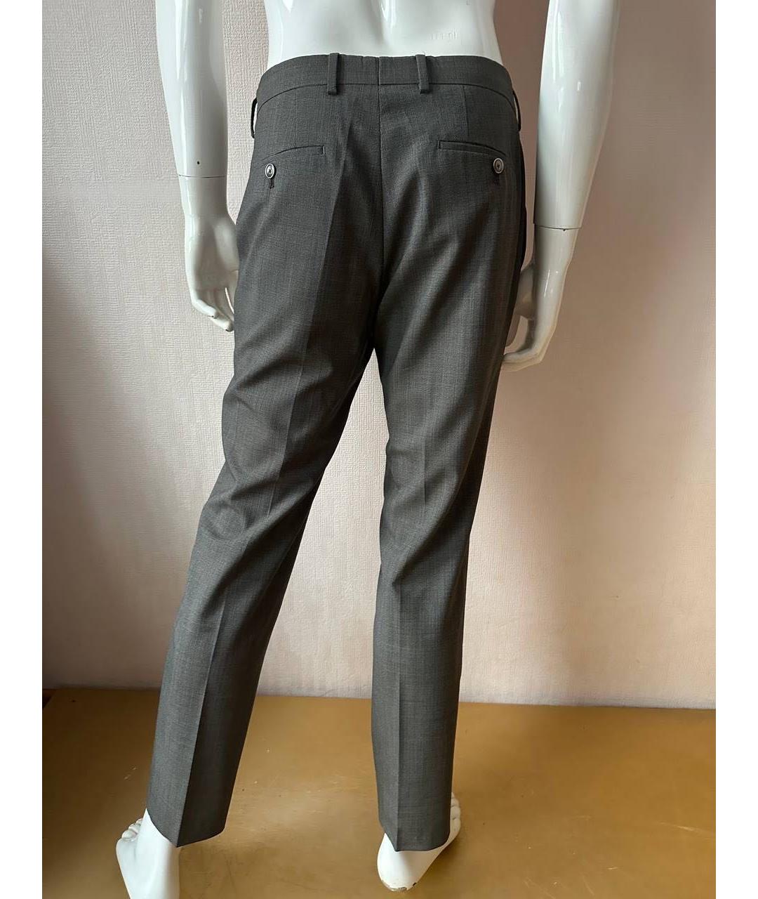 HUGO BOSS Серые шерстяные классические брюки, фото 8