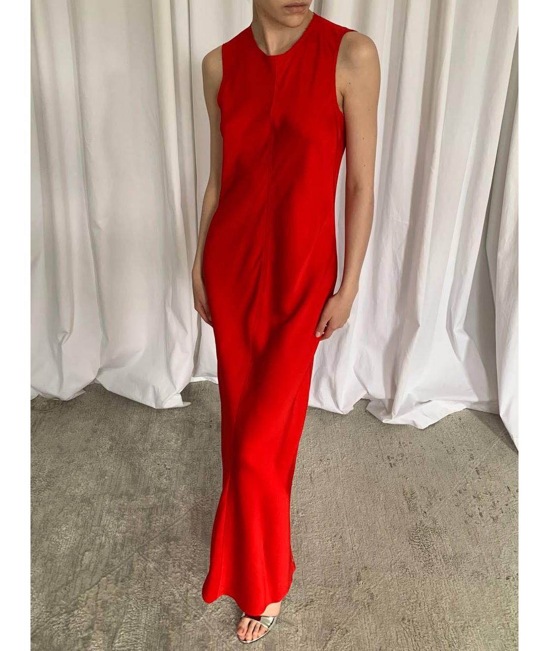 Ami Paris Красное ацетатное коктейльное платье, фото 5