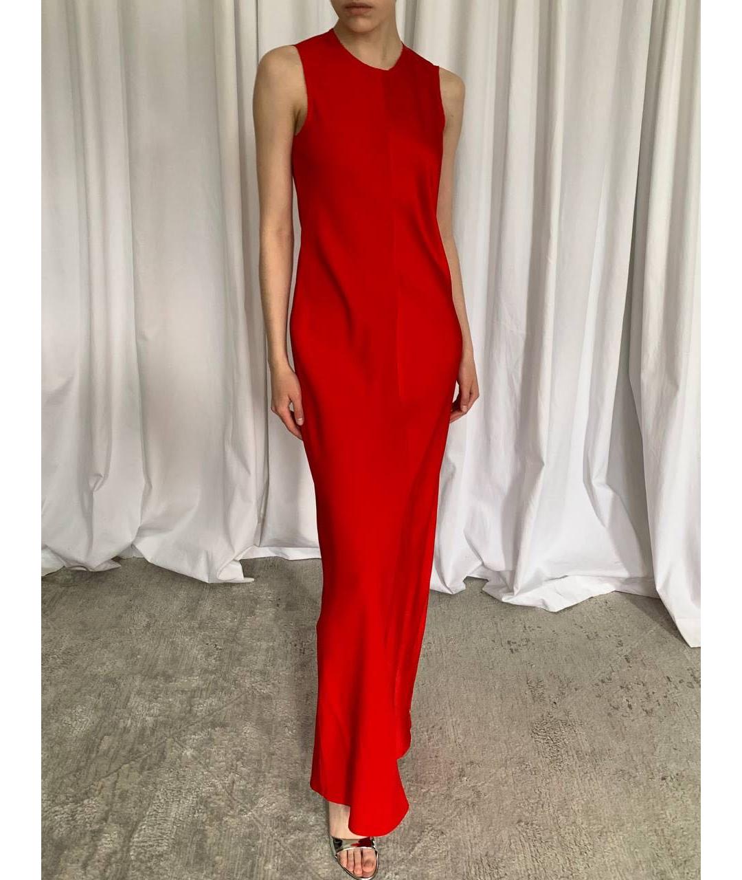 Ami Paris Красное ацетатное коктейльное платье, фото 4